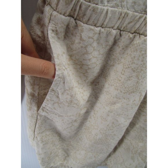 Cloth & Stone Romper Medium Linen Pullover Wrap Snake Skin Roll Tab - Picture 4 of 14